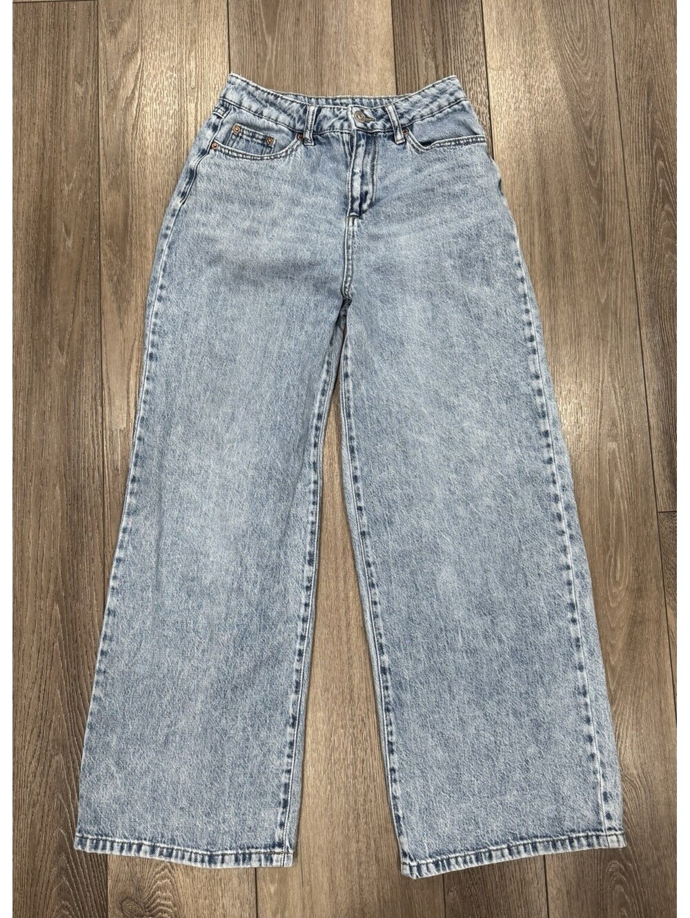 REWASH Womens Wide Leg Denim Jeans Size 3/26 Light Wash